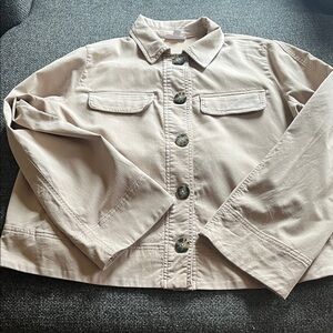 J Jill Women's Tan Button-Up Jacket